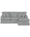 MACY'S BRENALEE 93" FABRIC SOFA AND SLIPCOVER