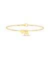 KENSIE GOLD-TONE LETTER INITIAL AND HEART BRACELET