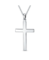 Bling Jewelry Sterling Silver Cross Pendant Necklace In Silver