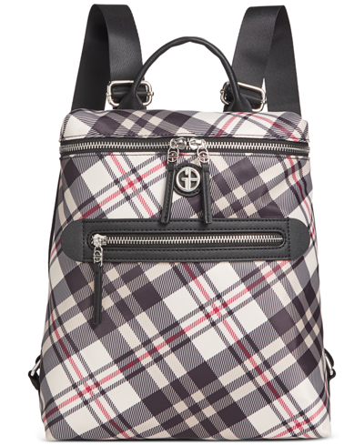 Giani Bernini Nylon Backpack, Created For Macy's In Tan Plaid