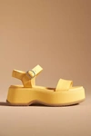 Sorel Dayspring Ankle Strap Flatform Sandals In Yellow