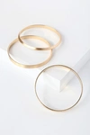 Lulus Claudine Gold Bangle Set In Gold