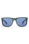 Ray Ban Justin 54mm Rectangular Optical Glasses In Dark Green
