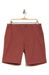 Lucky Brand Stretch Cotton Sateen Chino Shorts In Apple Butter