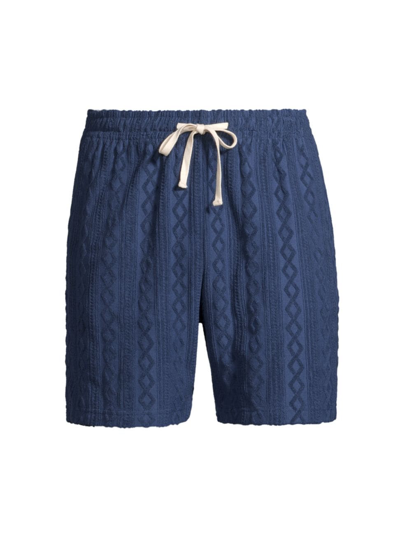 Rails Men's Nova Terry Cloth Jacquard Shorts In Royal Blue