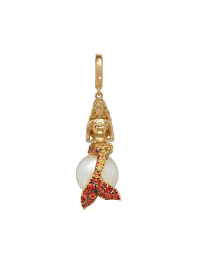 Annoushka Women's Annouskha X The Vampire's Wife 18k Yellow Gold, Sapphire & Freshwater Pearl Mermaid Charm