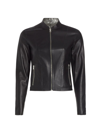 Lamarque Women's Chapin Reversible Leather Bomber In Black Pewter
