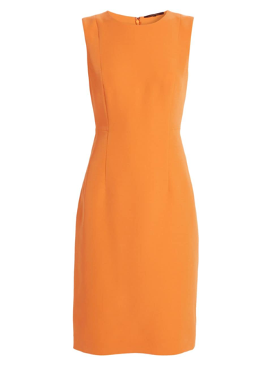 Kobi Halperin Women's Meridian Milano Twill Sleeveless Sheath Dress In Saffron