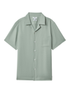 Reiss Mens Pistachio Tokyo Spread-collar Regular-fit Woven Shirt