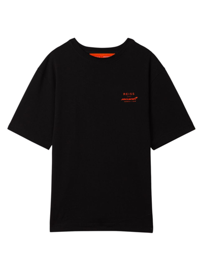 Reiss X Mclaren F1 Team Traction Oversized Graphic Tee In Black