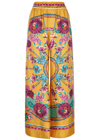 La Doublej Graphic-print Silk Palazzo Pants In Multicoloured