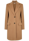 Stella Mccartney Single-breasted Wool Coat In Camel