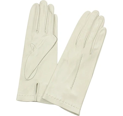 Gucci Designer Women's Gloves Women's Ivory Unlined Italian Leather Gloves In Blanc