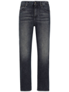 DOLCE & GABBANA BLACK MID-RISE STRAIGHT-LEG JEANS