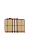 BURBERRY COATED CANVAS LEATHER WALLET