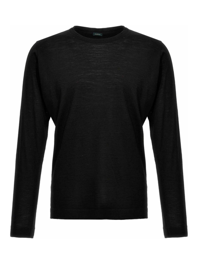 Zanone Fine Wool Gauge 18 Sweater In Black