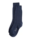Stems Luxe Merino Wool & Cashmere Blend Crew Socks In Blue
