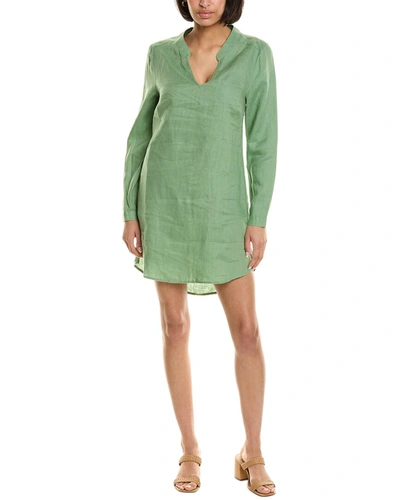 Hiho Bananakeet Linen Tunic Dress In Green