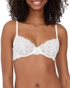Skarlett Blue Smitten Underwire Eyelet Lace Demi Bra In White