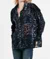 Dear John Denim Arianna Front Tie Shirt In Blue Spots In Multi