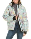 Noize Astrella Water Resistant Hooded Ski Puffer Jacket In Green