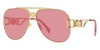 Versace Unisex 63mm Gold Sunglasses Ve2255-1002a4-63 In Gold