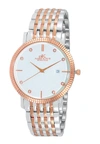 Adee Kaye Men's Simplicity White Dial Watch In White