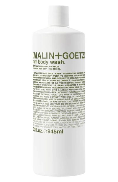 Malin + Goetz Malin+goetz Jumbo Rum Body Wash $105 Value In White