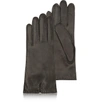 GUCCI WOMEN'S GLOVES WOMEN'S CASHMERE LINED DARK BROWN ITALIAN LEATHER GLOVES