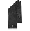 GUCCI WOMEN'S GLOVES WOMEN'S STITCHED SILK LINED BLACK ITALIAN LEATHER GLOVES