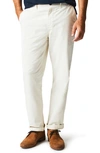 Billy Reid Flat Front Strech Cotton Chinos In Eggshell