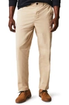 Billy Reid Flat Front Strech Cotton Chinos In Khaki