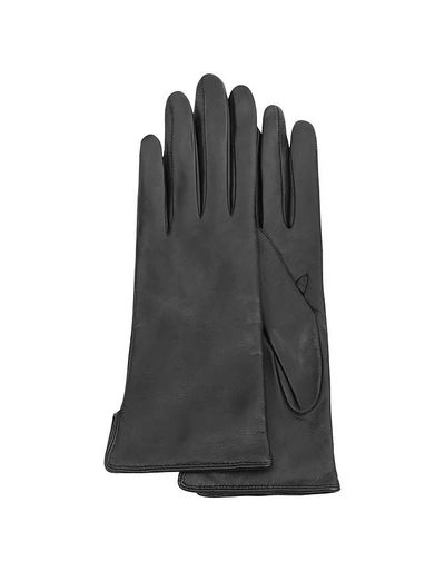 Gucci Women's Gloves Women's Black Cashmere Lined Italian Leather Gloves