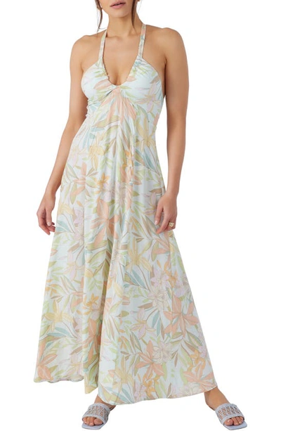 O'neill Davina Floral Maxi Dress In Skylight