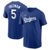 NIKE NIKE FREDDIE FREEMAN ROYAL LOS ANGELES DODGERS FUSE NAME & NUMBER T-SHIRT