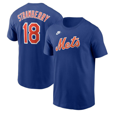 Nike Men's  Darryl Strawberry Royal New York Mets Fuse Name And Number T-shirt