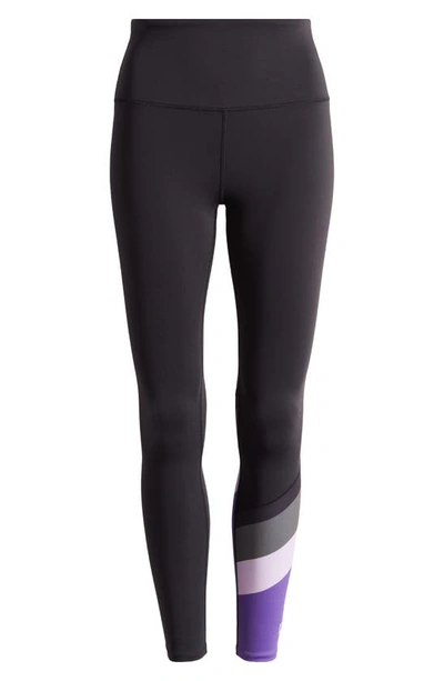 P.e Nation Pole Position High Rise 7/8 Leggings In Black & Royal Lilac