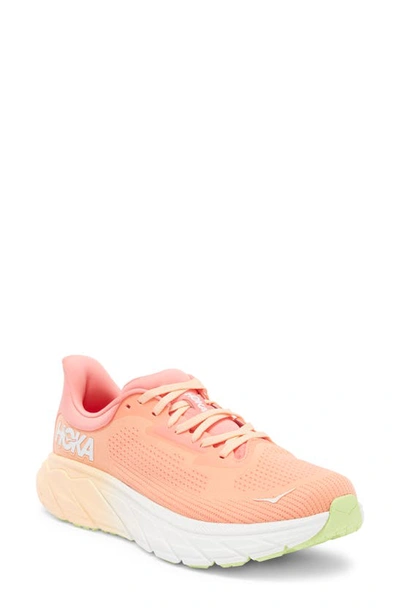 Hoka Women's Arahi 7 Sneakers In Papaya/coral