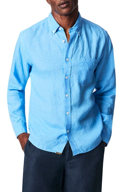 Billy Reid Tuscumbia Linen Shirt Button Down In French Blue