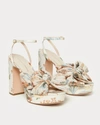 Loeffler Randall Women's Natalia Knotted Platform Sandals In White