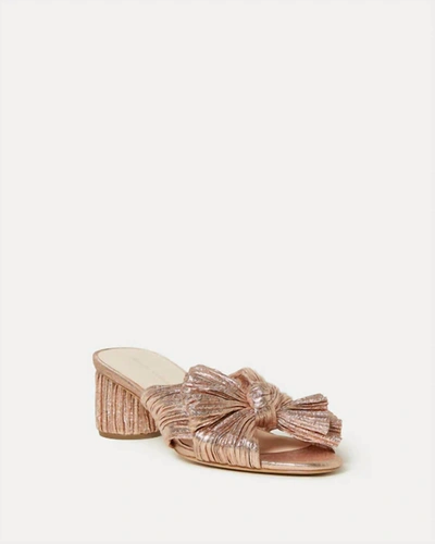 Loeffler Randall Women's Emilia 50mm Pleated Lamé Knotted Mules In Multi