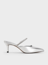 CHARLES & KEITH CHARLES & KEITH - METALLIC BRAIDED-STRAP POINTED-TOE MULES