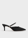CHARLES & KEITH CHARLES & KEITH - SATIN BRAIDED-STRAP POINTED-TOE MULES