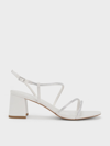 CHARLES & KEITH CHARLES & KEITH - SATIN CRYSTAL-EMBELLISHED STRAPPY SANDALS