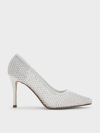 CHARLES & KEITH CHARLES & KEITH - MESH CRYSTAL-EMBELLISHED POINTED-TOE PUMPS