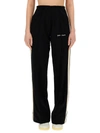 Palm Angels Eather Effect Track Trousers In Black
