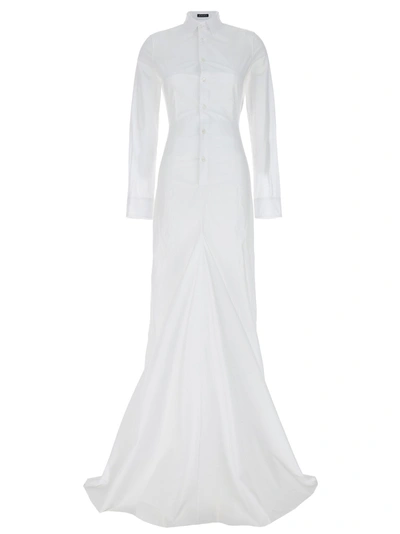 Ann Demeulemeester Che Factory Dress In White