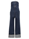 ALEXANDER WANG CRYSTAL DENIM ONE-PIECE BODYSUIT JEWELRY BLUE