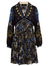 Etro Mixed Floral-printed Leopard Satin Jacquard Dress