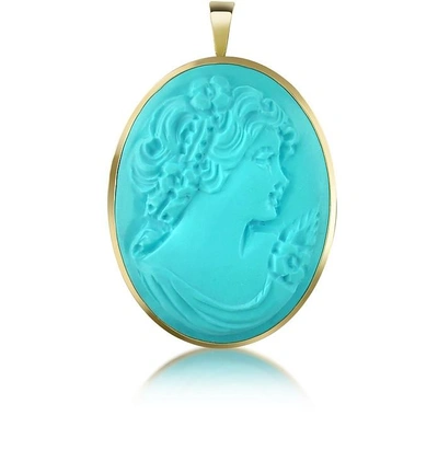 Gucci Designer Necklaces Woman Turquoise Paste Cameo Pendant/pin